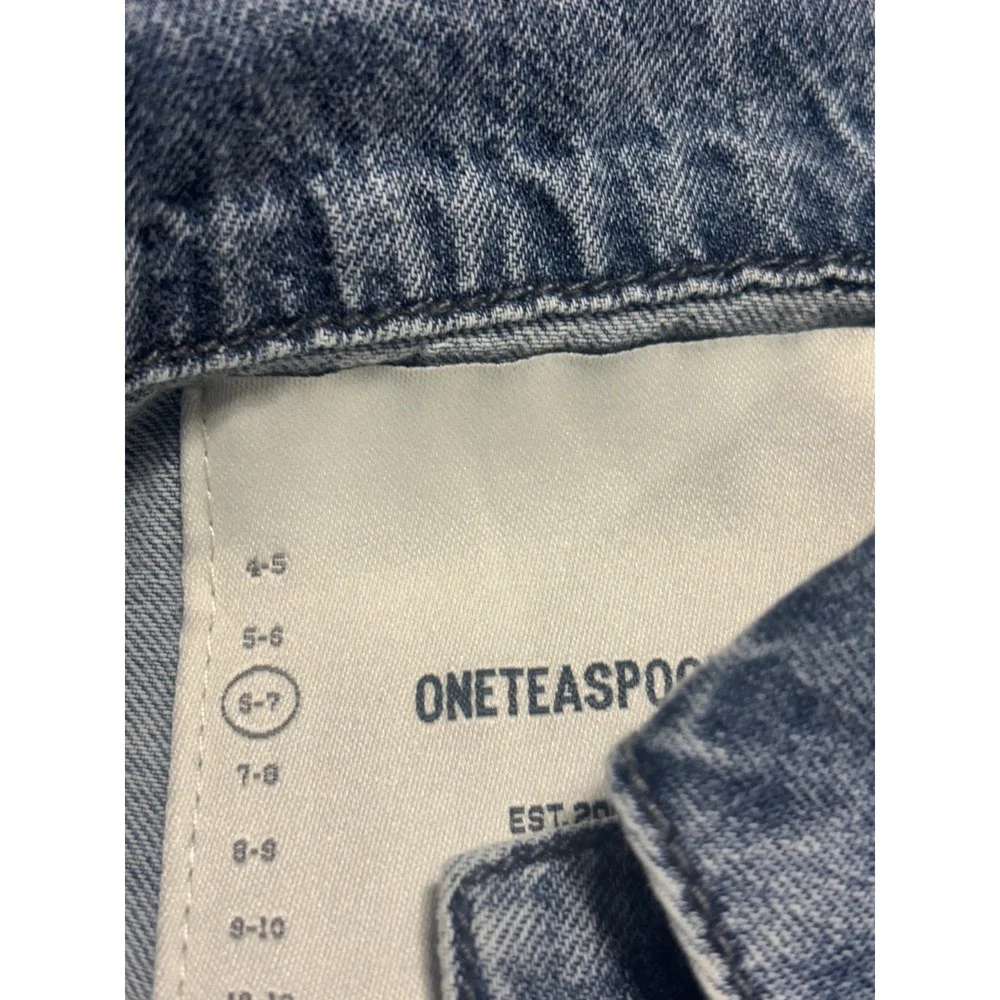 OneTeaspoon NEW Denim Jacket‎ Distressed Blue Jean Jacket Kids Rocky Size 6-7